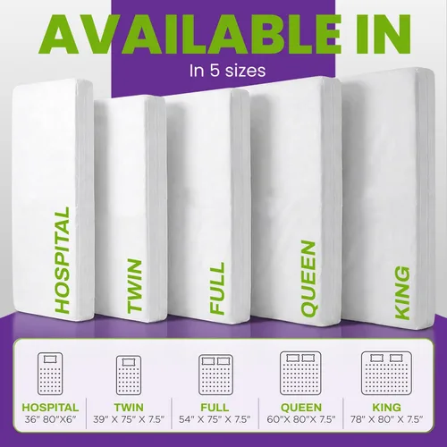 Miniatura 2 de Mars Wellness Protector y funda de colchón de vinilo impermeable, funda de colchón blanca con cremallera, funda de colchón para chinches, 1 paquete