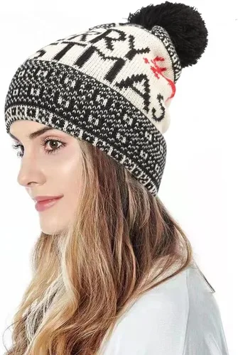 Miniatura 2 de Gorro de punto grueso suave y cálido para mujer y hombre, para otoño e invierno