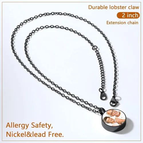 Miniatura 159 de FindChic Collares personalizados con urna para cenizas, barra vertical, gato, luna, reloj de arena, garra de perro, acero inoxidable, chapado en oro