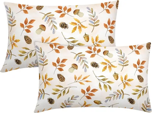 Miniatura 65 de Fundas de almohada de metal marrón óxido de 16 x 16 pulgadas, color dorado oxidado, canela, cobre, bronce, fundas metálicas, juego de 2 almohadas