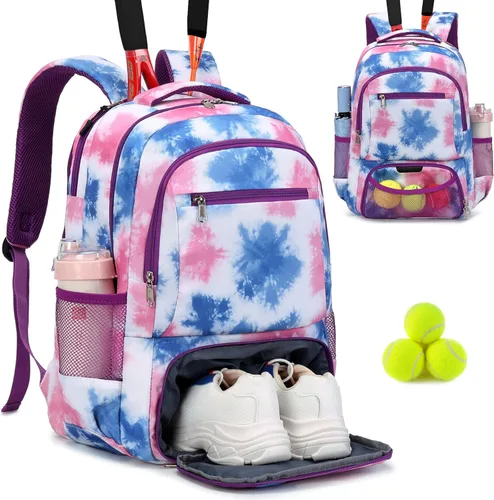 Miniatura 9 de ACESAK Mochila de Tenis Bolsa de Tenis para Mujeres Hombres - Bolsa de Tenis Capacidad para 2 Raquetas, Bádminton Squash, Paletas Pelotas Pickleball