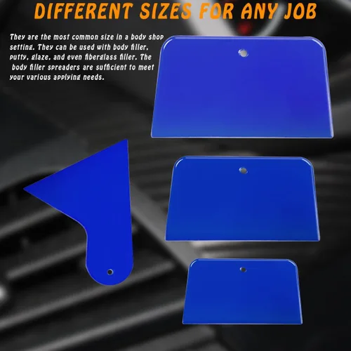 Miniatura 3 de 4 paquetes de esparcidores de relleno para carrocería, rellenos automotrices, 3, 4, 5, 6 pulgadas, esparcidores de plástico reutilizables