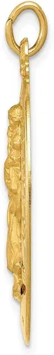 Miniatura 2 de Colgante de medalla de San Cristóbal de 14 quilates 1.299in 0.669in estilo XR384