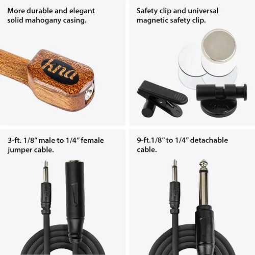 Miniatura 7 de KNA NG-1 Pastilla piezo para guitarra de cuerda de nylon, clásica, flamenca, tono acústico natural, ligera, desmontable, fácil instalación, pasiva