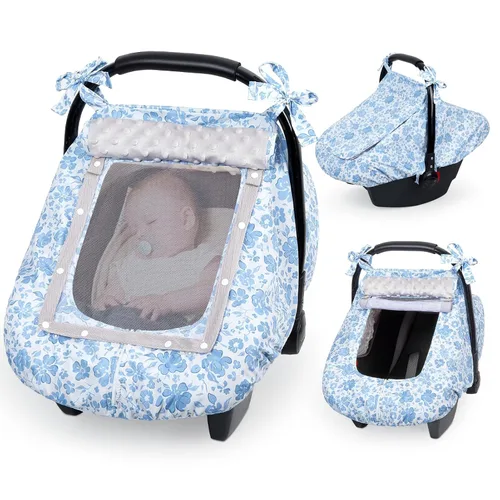 Miniatura 8 de FIOBEE Funda de asiento de automóvil para bebé, fundas de asiento de automóvil para bebés, toldo de asiento de automóvil infantil con ventana