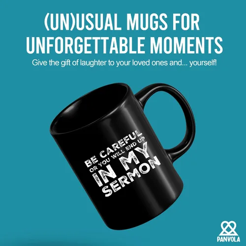Regalo de pastor, taza de pastor, sé cuidadoso o terminarás en mi sermón, taza de ministro, apreciación de predicador, ordenación sarcástica, taza