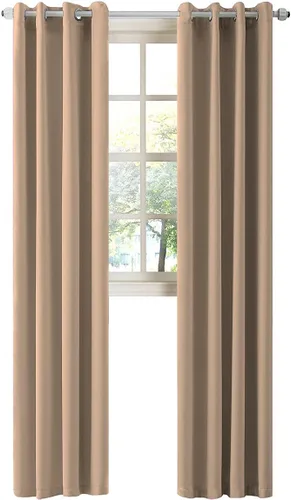 Miniatura 17 de LA PALMA Cortinas opacas con aislamiento térmico y ojales, para sala de estar, dormitorio, paquete de 2 paneles