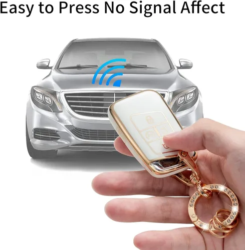 Miniatura 4 de Gematay Funda para llavero VW Volkswagen con llavero, soporte para llave para Volkswagen Tiguan Atlas Jetta Passat Golf Alltrack Control remoto Negro