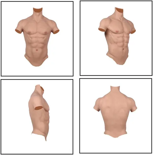 Miniatura 2 de Traje de cuerpo de silicona muscular falsa realista con textura de piel realista, para cosplay, accesorios de Halloween