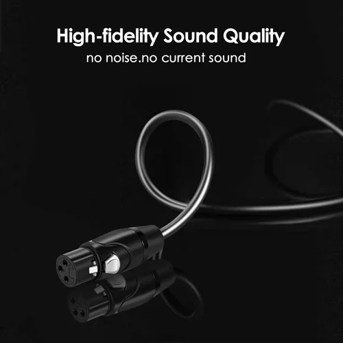 Miniatura 7 de Twozoh Cable XLR Hembra a TRS de 1/4 Pulgada (6.35mm), Cable de Micrófono XLR a Jack de Cuarto de Pulgada Equilibrado 1 Pie (Profesional/HiFi)