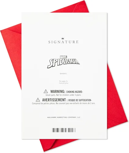 Miniatura 7 de Tarjeta de cumpleaños Hallmark Signature Marvel con pegatinas (Spider-Man)