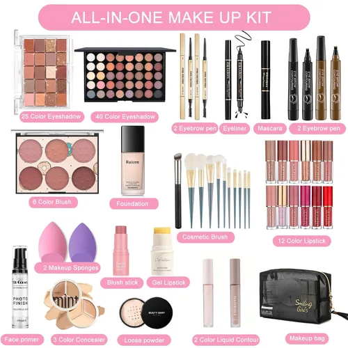 Miniatura 2 de Kit completo de maquillaje para mujeres, juego de maquillaje, juegos de maquillaje para mujeres, niñas, adolescentes, maquillaje para mujer, juego