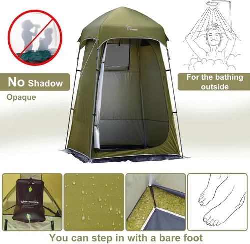 Miniatura 3 de Vidalido Tienda de ducha para acampar al aire libre, fácil instalación, tienda de campaña de privacidad, vestuario, tiendas de campaña portátiles
