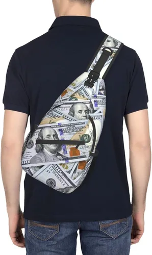 Miniatura 6 de Us Bill Dollars Money - Bolso de pecho unisex para viajes, senderismo, bolsa de hombro cruzada para mujeres y hombres, US Bill Dollars Money A1