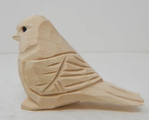 Miniatura 4 de Selsela Figura de pájaro de madera pintable para bricolaje, sin terminar, pintura tu propia escultura personalizada, estatua de artesanía de madera