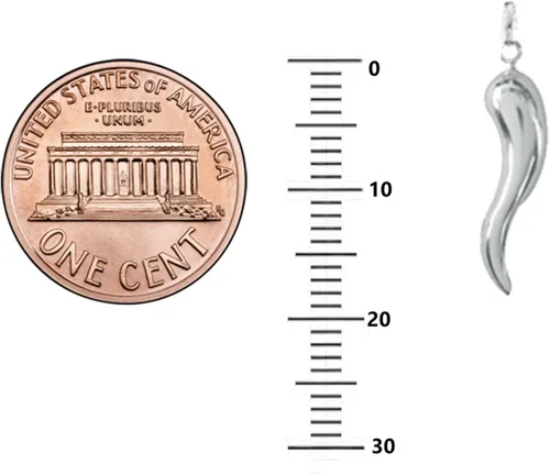 Miniatura 2 de Ritastephens - Collar de cadena de cuerno italiano (16.0in, 18.0in, 20.0in)