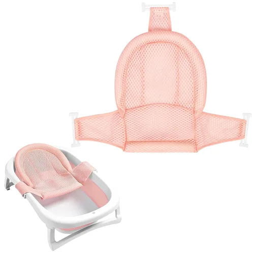 Miniatura 15 de Colorlife Asiento de Baño para Bebé con Malla de Apoyo, Asiento de Baño para Bebé, Ajustable, Cómodo, Antideslizante, Malla de Ducha de Cinco Puntos