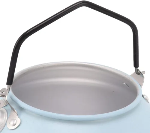 Miniatura 7 de Hervidor de camping portátil de 0.9 litros, cafetera portátil para exteriores, senderismo, equipo de cocina, hervidor de agua caliente con bolsa