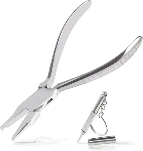 Miniatura 11 de Alicates de nailon con punta redonda y plana para lentes de 6 pulgadas, alicates de ajuste, herramienta de reparación de gafas, herramientas