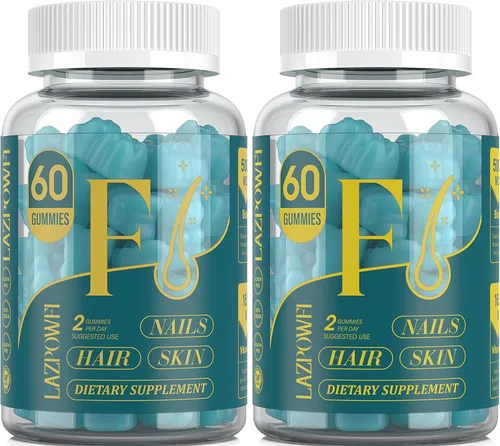 Miniatura 11 de Gomitas de biotina, vitaminas para la piel y las uñas para hombres y mujeres, vitamina B7 vegana, apoya el crecimiento del cabello y uñas más