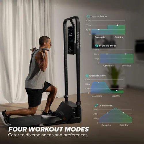 Miniatura 7 de Speediance Gym Monster Smart Home Gym, máquina de entrenamiento de fuerza multifuncional, estación de entrenamiento de jaula de potencia Smith