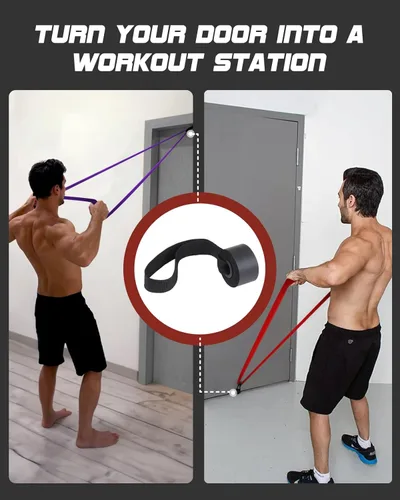 Miniatura 3 de Fitense Resistance Bands Set - Pull Up Bands for Men Women, Exercise Bands Resistance with Door Anchor, Training Poster & Pouch for Body Stretching