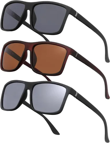Miniatura 17 de Gafas de sol polarizadas deportivas para hombre, gafas de marco cuadrado NP1007