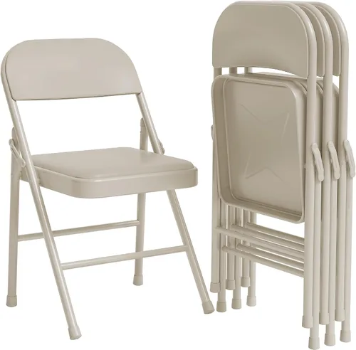 Miniatura 10 de GarveeHome Paquete de 2 sillas plegables con cojines acolchados, silla plegable acolchada con capacidad para hasta 350 libras, silla plegable