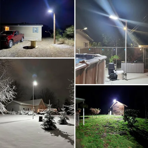 Miniatura 9 de 8000 W de luces solares para exteriores, luz solar de calle de 7000 K, luces solares comerciales para estacionamiento IP66 impermeables