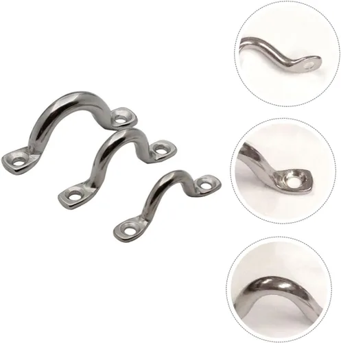 Miniatura 5 de 18 Uds. Kayak Anillo fijo Bimini Boat Eye Straps Kayak Deck Tie Down Canoa Rigging Eye Straps Kayak Deck Handle Bimini Boat Handle Canoa Rigging