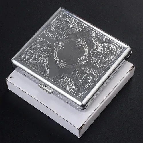 Miniatura 2 de 2 fundas de cigarrillos estilo victoriano de metal para tarjetas de crédito regular, retro, bolsillo de seguridad, capacidad para 20 palitos