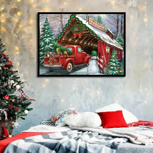 Miniatura 2 de LWZAYS Kits de pintura de diamantes de Navidad 5D, kits de arte de diamantes para adultos, pintura de Navidad con gemas de diamantes, pinturas