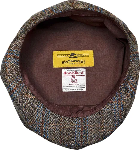 Miniatura 4 de Sterkowski Peaky Blinders Gorra 100 Harris Tweed Newsboy para hombre Sombrero clásico elegante de 8 paneles