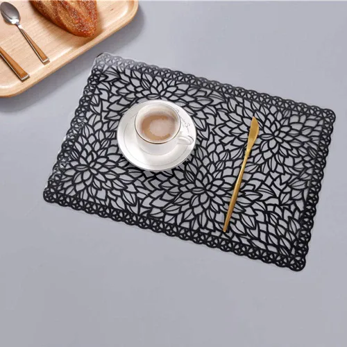 Miniatura 4 de juego de 6 manteles individuales impermeables para mesa de comedor, lavables con un paño