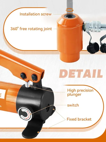 Miniatura 2 de AMZCNC Kit de punzonadora hidráulica de 15 toneladas de 1/2 a 4 pulgadas, herramienta de perforación manual con 10 troqueles (15T (1/2 "~ 4"))