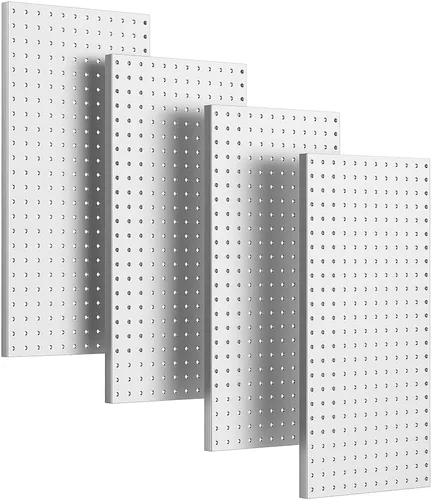 Ultrawall 4 piezas de paneles de pared de tablero de clavijas de metal, tableros de clavijas para almacenamiento de herramientas de garaje Gris