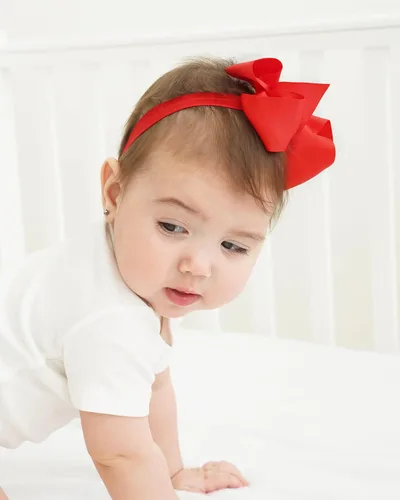 Miniatura 4 de jollybows 40 piezas Diademas con Lazos de Cinta Grosgrain para Bebés Niñas 4" Banda Elástica para el Cabello Accesorios para el Cabello para Bebés