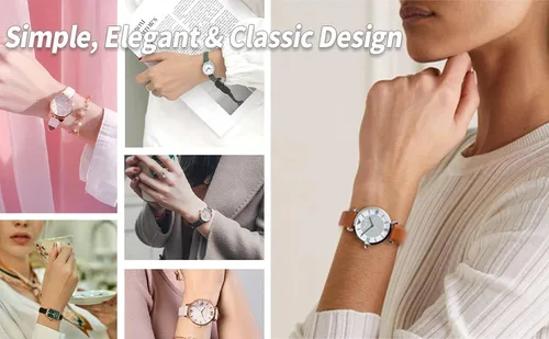 Miniatura 9 de OTTOODY Correas de reloj de cuero de liberación rápida, elegante y ultra suave, correa de reloj de cuero de grano superior para mujeres y hombres