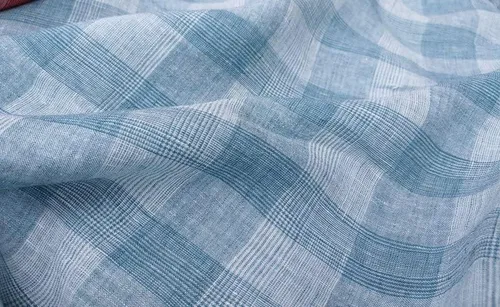 Miniatura 8 de Tela de lino 100% con patrón de tartán negro y tela de lino Material suave al tacto y ligero, ideal para ropa, manualidades y decoración del hogar