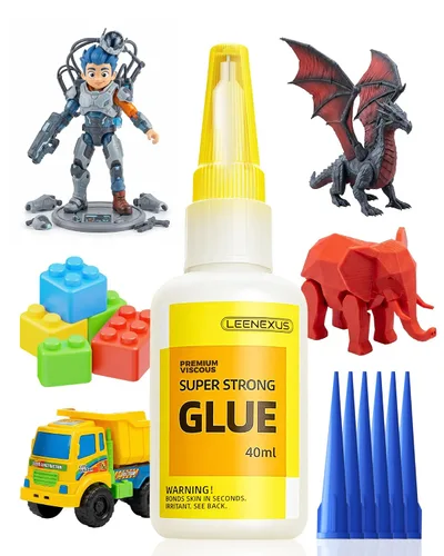 Miniatura 13 de Super Pegamento en Gel con Control de Precisión, 5ML【Doble Interbloqueo Molecular】 Pegamento Super Fuerte de CA Transparente para Plástico