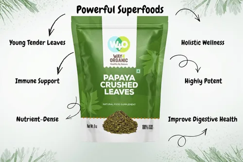 Miniatura 5 de Té de hoja de papaya de 8 onzas, secado de hojas verdes frescas, bueno para hacer té, hojas 100% sueltas (sin fruta, sin semillas) – Way4Organic