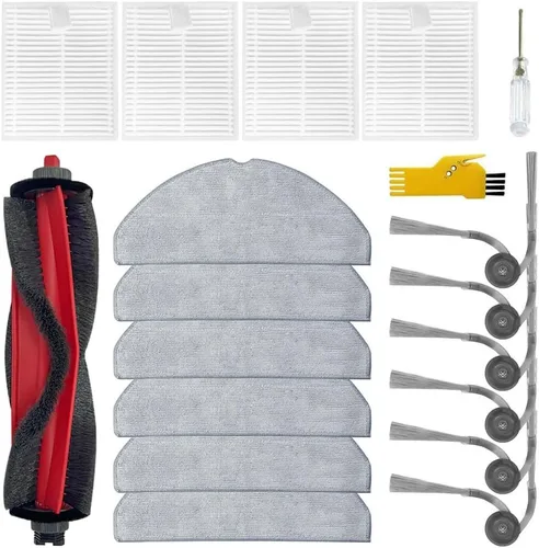Piezas de repuesto para roborock Q7 M5 / Q7 M5+ / Q7 L5 / Q7 L5+ kit de accesorios para aspiradora robot 17 paquetes, 1 cepillo principal, 4 Style 5