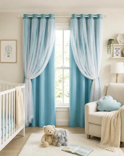 Miniatura 24 de PONY DANCE Cortinas de Doble Capa - Cortinas Opacas de 63 Pulgadas de Largo, Diseño con Ojales en la Parte Superior, Paneles Transparentes Blancos