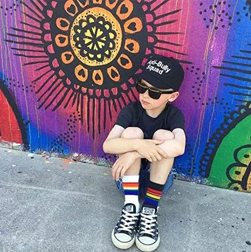Miniatura 6 de Xiyadun Calcetines deportivos unisex de algodón para niños pequeños y niños pequeños (0-7 años), Arcoiris (Rainbow)
