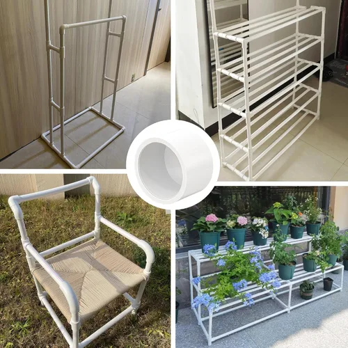 Miniatura 3 de Tapa de extremo de PVC de 1 pulgada, paquete de 10 conectores de codo de tubería, accesorios de tubería de PVC SCH40 de grado para muebles