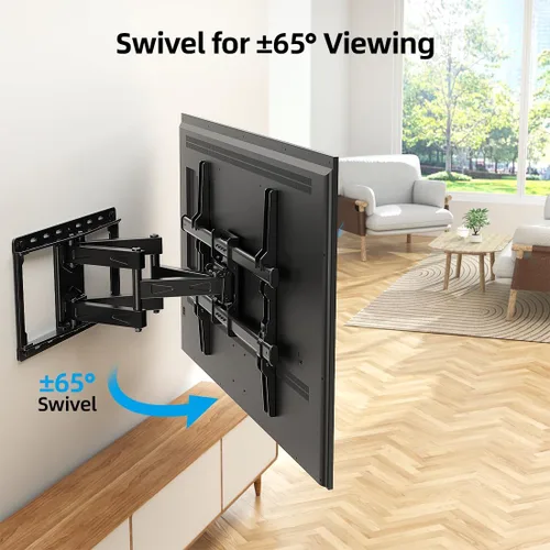 Miniatura 4 de HOME VISION - Soporte de pared para TV de movimiento completo para televisores de 32 a 85 pulgadas de hasta 59.8 kg, compatible con pernos de madera
