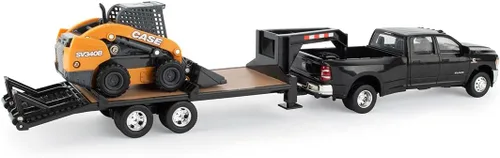 Miniatura 2 de Case IH 1/32 Big Farm Ram Dually Quad Cab con remolque Lowboy y cargadora Skidsteer Case SV340B 47155
