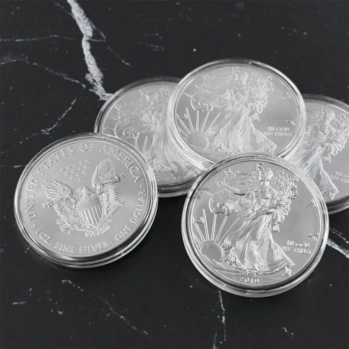 Miniatura 7 de OnFireGuy Tubo de almacenamiento para cápsulas de monedas y 20 porta monedas Air-Tite H40 de ajuste directo para águilas de plata de 1 oz
