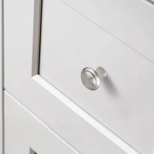 Miniatura 6 de 4 pomos de puerta de armario, pomo de puerta de cajón de armario para muebles de cocina, perilla de gabinete de acero inoxidable con tornillos, gris