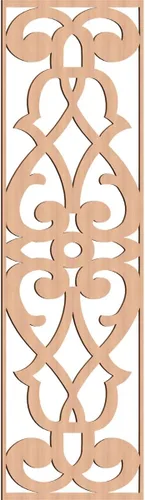 Miniatura 21 de 9 3/8"W x 24 3/8"H x 1/4"T Bellaire Decorativos Paneles de pared de madera calado, abedul